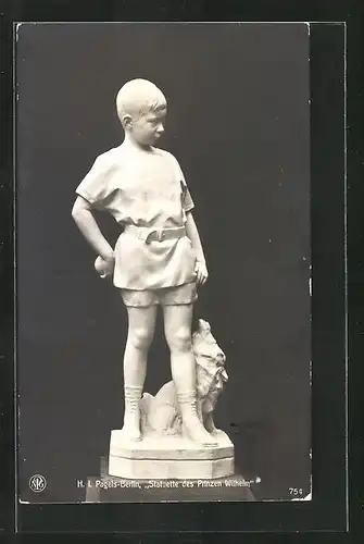 AK Statuette des Prinzen Wilhelm von H. I. Pagels