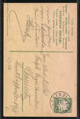 Künstler-AK Der Hauptmann von Köpenick, Szenen vor Rathaus, Bahnhof und Bürgermeisterei
