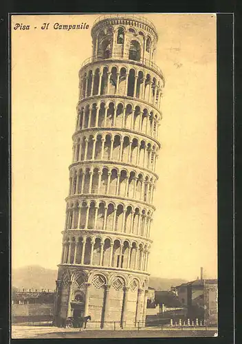 AK Pisa, La Torre Pendente, Der schiefe Turm von Pisa