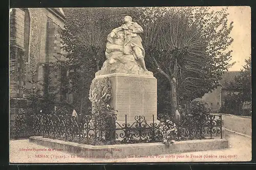 AK Senan, le Monument élevé en memoire des Enfants du Pays morts pour la France