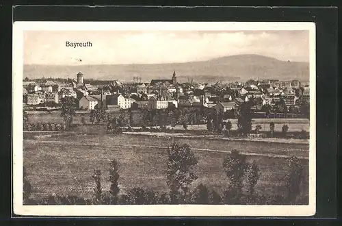 AK Bayreuth, Panoramablick auf die Stadt