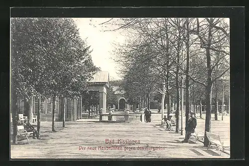 AK Bad Kissingen, neuer Maxbrunnen im Kurgarten