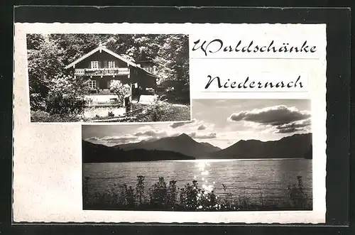 AK Jachenau, Waldschänke Niedernach, Seeidylle