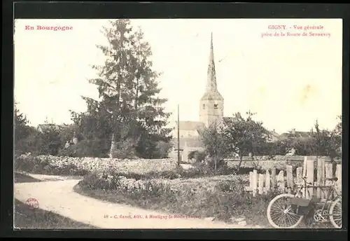 AK Gigny, Vue gènèrale prise de la Route de Sennevoy