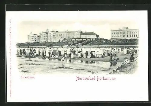 AK Nordseebad Borkum, Strandleben