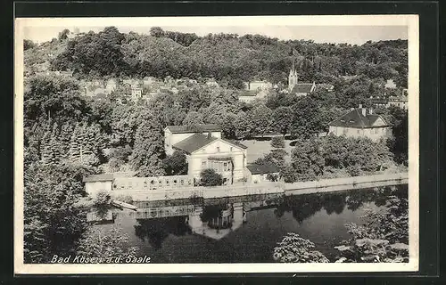 AK Bad Kösen a.d. Saale, Ortsansicht aus der Vogelschau