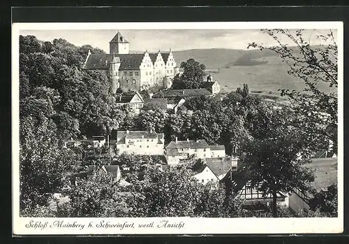 AK Schweinfurt, westl. Ansicht vom Schloss Mainberg