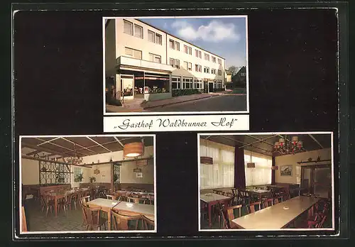 AK Waldbrunn, Drei Ansichten Gasthof Waldbrunner Hof