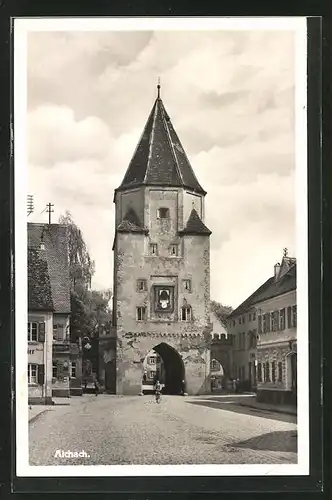 AK Aichach, Blick zum Unteren Tor