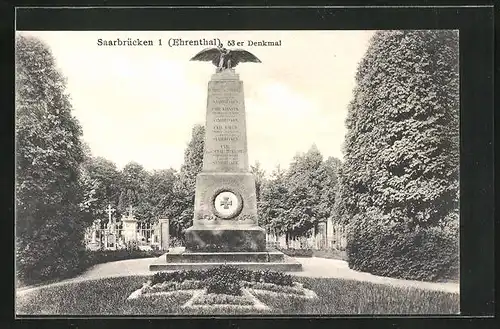 AK Saarbrücken, am 53er Denkmal