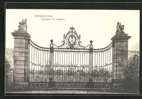 AK Veitshöchheim, Kunstgitter im Hofgarten