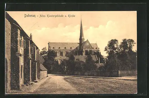 AK Doberan, Altes Klostergebäude und Kirche