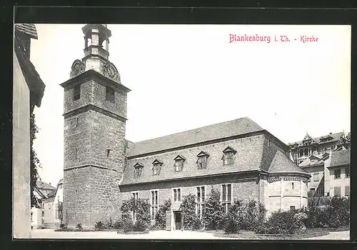 AK Blankenburg i. Th., Partie neben der Kirche