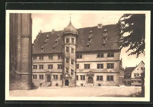 AK Rothenburg a. Tauber, vor dem Gymnasium