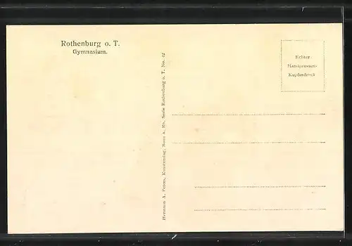 AK Rothenburg a. Tauber, vor dem Gymnasium