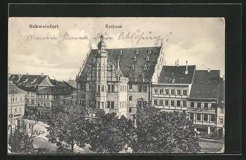 AK Schweinfurt a. Main, Blick auf das Rathaus