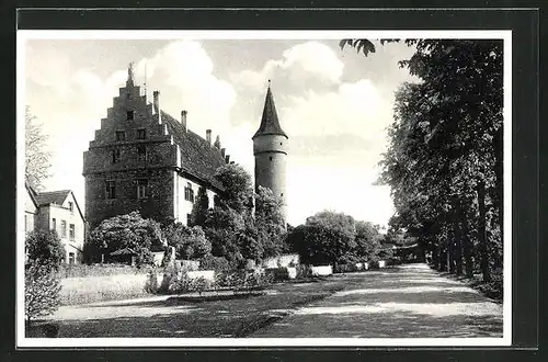 AK Ochsenfurt am Main, Bezirksamt mit Nikolausturm und Batterieturm