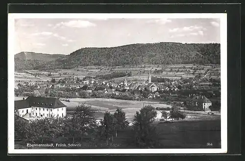 AK Ebermannstadt, Ortspanorama mit Blick zur Kirche