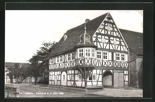 AK Gelchsheim, am Rathaus aus dem Jahr 1666