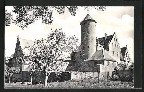 AK Aub Ufr., Partie am Schloss