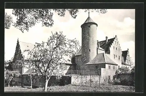 AK Aub Ufr., Partie am Schloss