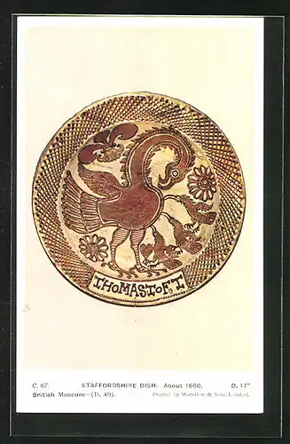AK British Museum, Staffordshire Dish About 1660