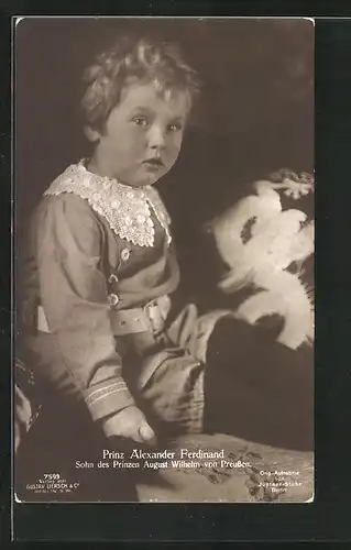 AK Prinz Alexander Ferdinand von Preussen, Sohn des Prinzen August Wilhelm von Preussen im Rüschenkostüm