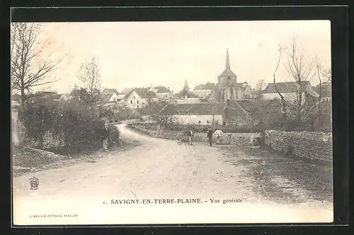 AK Savigny-en-Terre-Plaine, Vue Generale, L`Eglise