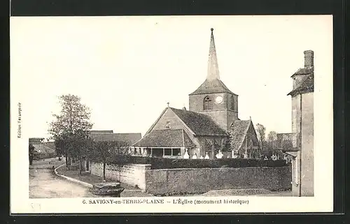AK Savigny-en-Terre-Plaine, L`Eglise, Monument Historique