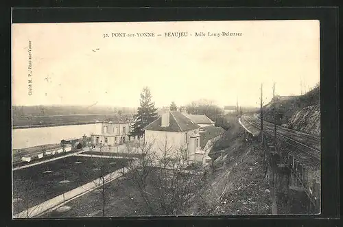 AK Pont-sur-Yonne, Beaujeu, Asile Lamy-Delettrez