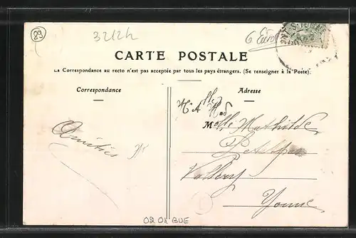 AK Pont-sur-Yonne, Postes e Telegraphes, Brückenansicht, Hotel Trois Rois