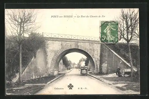 AK Pont-sur-Yonne, Le Pont du Chemin de Fer