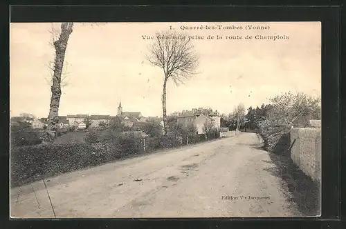 AK Quarre-les-Tombes, Vue Generale prise de la route de Champlois