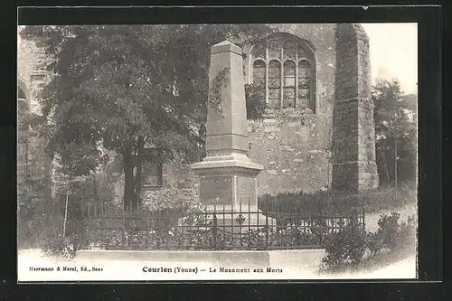 AK Courlon-sur-Yonne, Le Monument aux Morts