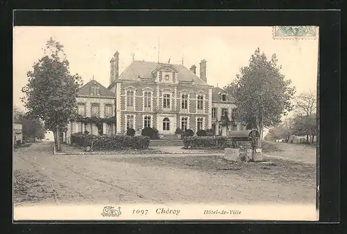 AK Cheroy, Hotel-de-Ville, Blick auf das Hotel