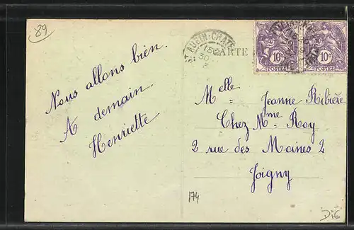 AK Saint-Aubin-Chateauneuf, Vue generale, L`Eglise