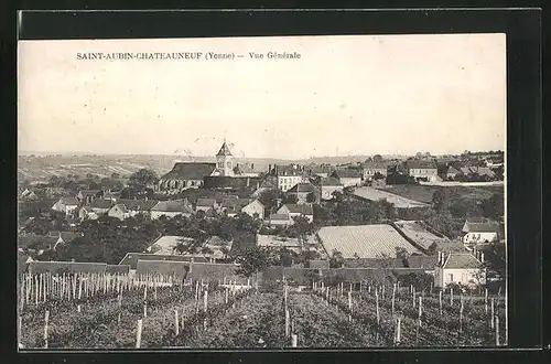 AK Saint-Aubin-Chateauneuf, Vue Generale, L`Eglise