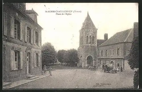 AK Saint-Aubin-Chateauneuf, Place de l`Eglise