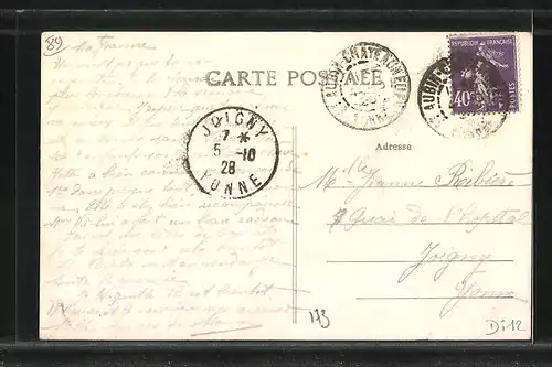 AK Saint-Aubin-Chateauneuf, Place de l`Eglise