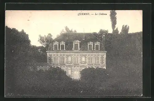 AK Quenne, Le Chateau, Vorderansicht des Schlosses