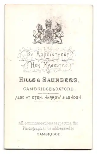 Fotografie Hills & Saunders, Cambridge, Portrait betagter Herr mit grauem Bart und Haar
