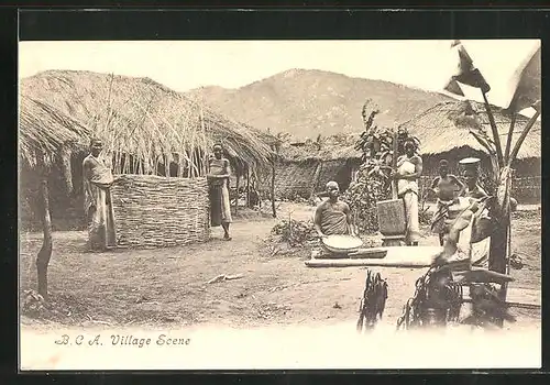 AK Szene in einem afrikanischen Dorf