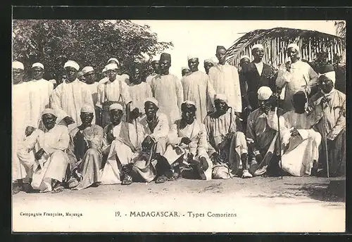 AK Madagascar, Types Comoriens, afrikanische Volkstypen