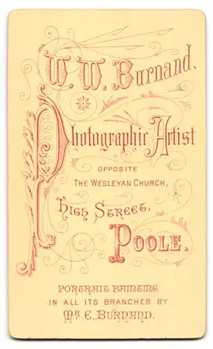 Fotografie W.W. Burnand, Poole, High Street, Portrait bürgerlicher Herr mit abwesendem Ausdruck