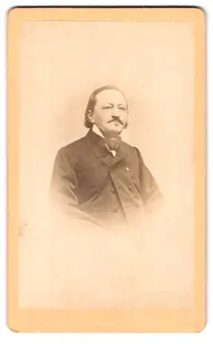 Fotografie F. Albert, Würzburg, Portrait Herr im Anzug mit Fliege