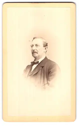 Fotografie C. Höpfner, Halle a. S., Portrait älterer Herr im Anzug mit Fliege