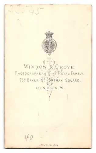 Fotografie Window & Grove, London-W, 63 A, Baker St., Portrait modisch gekleideter Herr mit Schnurrbart