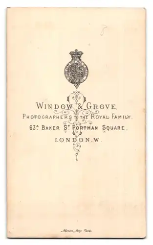 Fotografie Window & Grove, London-W, 63 A, Baker St., Portrait junger Herr im Anzug mit Fliege