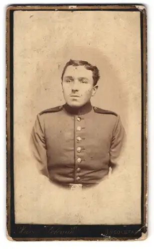 Fotografie Xaver Schmid, Ingolstadt, Ziegelbräugasse, Portrait eines bayrischen Soldaten