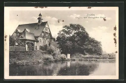 AK Breslau, Eingang zum Zoologischen Garten